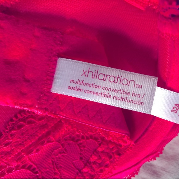 NWOT neon pink lace adjustable strap bra 32A - Picture 5 of 9